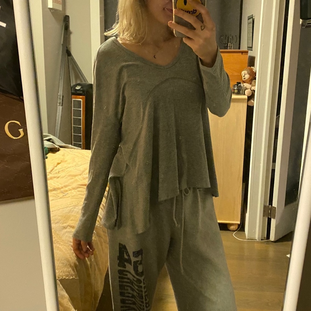 Basic Gray Sweater Long Sleeve Tunic